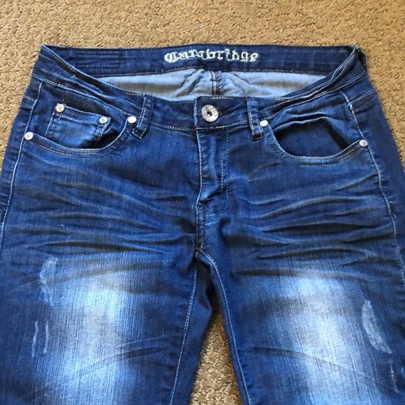 Cambridge Distressed Blue Jeans - Picture 3 of 12